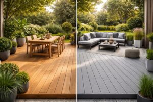 découvrez comment choisir entre une terrasse en bois naturel ou en matériaux composites pour un extérieur esthétique, durable et facile à entretenir.