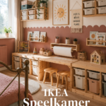 Chambre d'enfant colorée avec des meubles pratiques et des accessoires ludiques