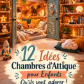 Chambre d'enfant colorée et ludique aménagée dans les combles.