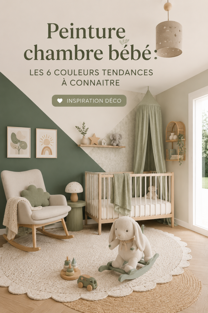 Chambre de bébé peinte dans des couleurs douces et apaisantes