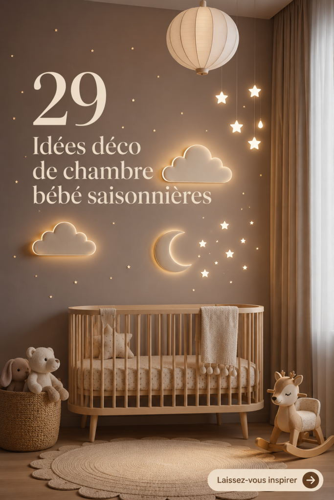 Chambre de bébé décorée avec des éléments saisonniers