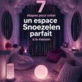 Un espace Snoezelen harmonieux avec des lumières douces et du mobilier confortable.