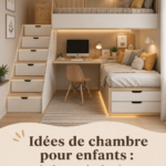Chambre d'enfant bien aménagée et optimisée pour un petit espace.