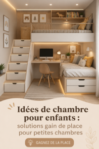 Chambre d'enfant bien aménagée et optimisée pour un petit espace.