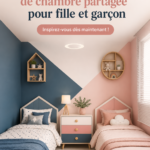 Chambre partagée pour enfants, décorée avec style et harmonie