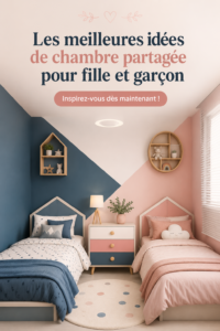 Chambre partagée pour enfants, décorée avec style et harmonie