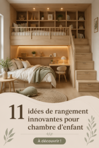 Exemples de rangements créatifs pour la chambre d'enfants