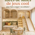 Salle de jeux colorée pour enfants avec des jouets et des espaces de jeux divers