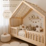 Lit cabane DB Premium dans une chambre d'enfant lumineuse et accueillante