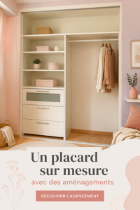 Placard sur mesure bien aménagé dans une chambre moderne
