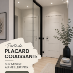 Porte de placard coulissante sur mesure dans un intérieur moderne
