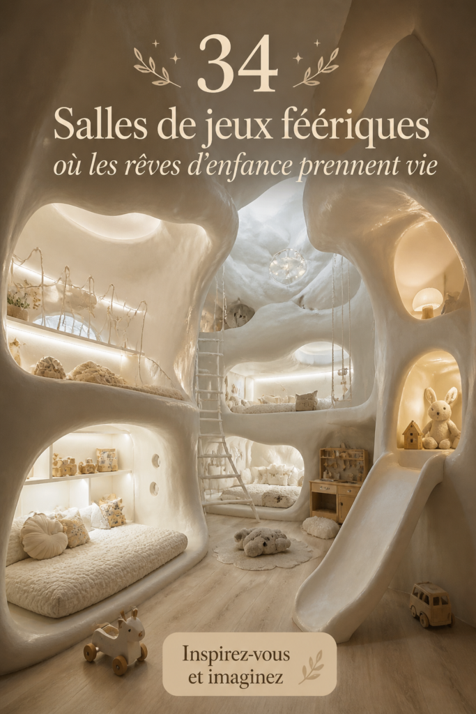 Salle de jeux colorée avec des meubles adaptés aux enfants et des jeux imaginatifs