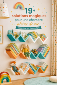 Une chambre d'enfant colorée avec une décoration ludique