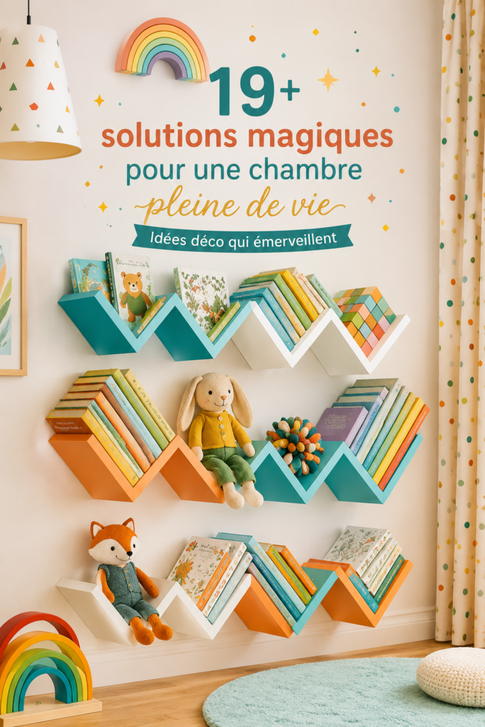 Une chambre d'enfant colorée avec une décoration ludique