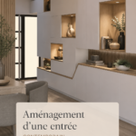 Aménagement moderne et accueillant d'une entrée avec rangement et décor