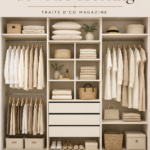 Un dressing bien aménagé avec des vêtements et accessoires organisés