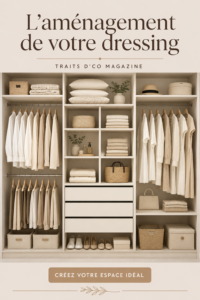 Un dressing bien aménagé avec des vêtements et accessoires organisés