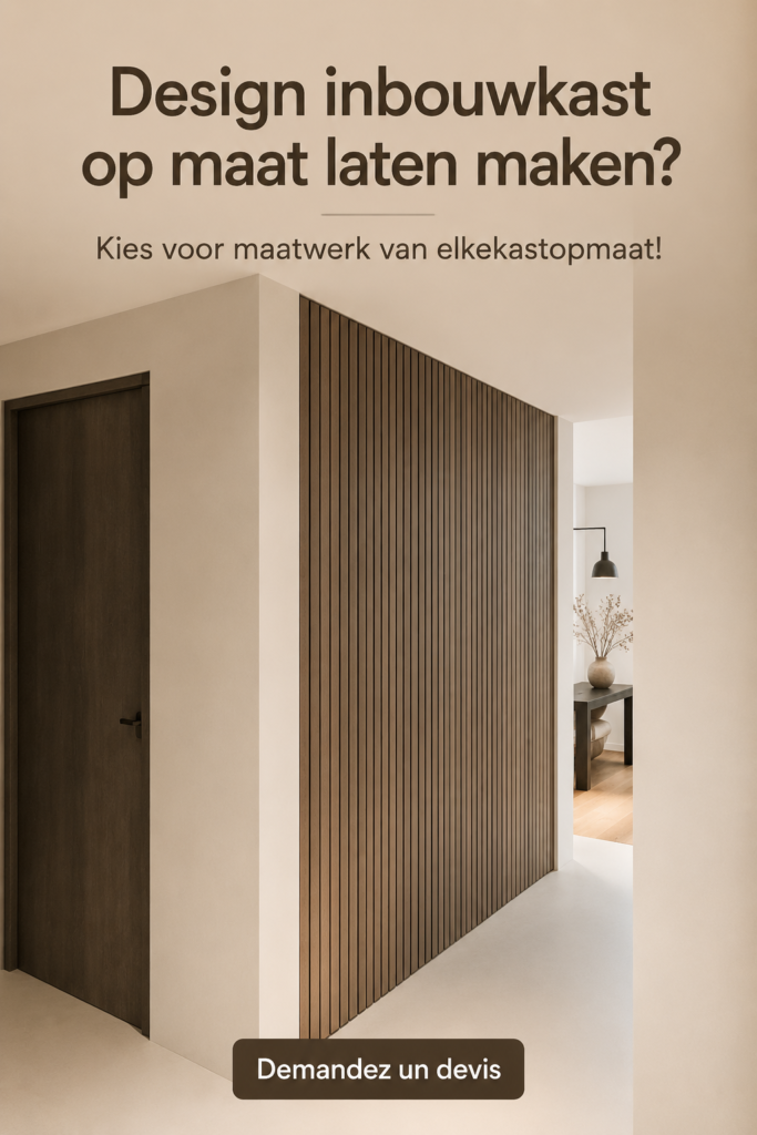 Image d'une armoire sur mesure moderne dans un intérieur chaleureux