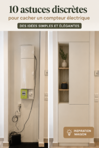 Un intérieur moderne avec des plantes dissimulant un compteur électrique.