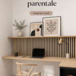 Chambre parentale aménagée avec goût, mélange de simplicité et confort.