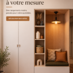 Entrée chaleureuse avec des éléments personnalisés et accueillants