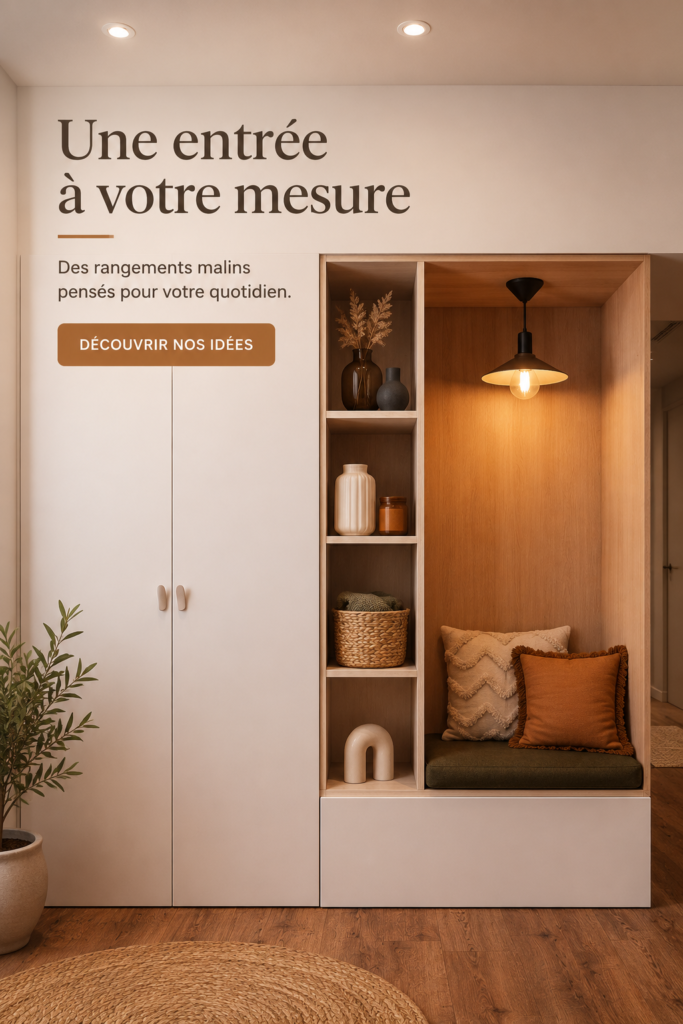 Entrée chaleureuse avec des éléments personnalisés et accueillants