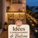 Un balcon cosy aménagé avec des meubles confortables et des plantes fleuries.