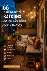 Un petit balcon joliment décoré avec des plantes et des meubles confortables