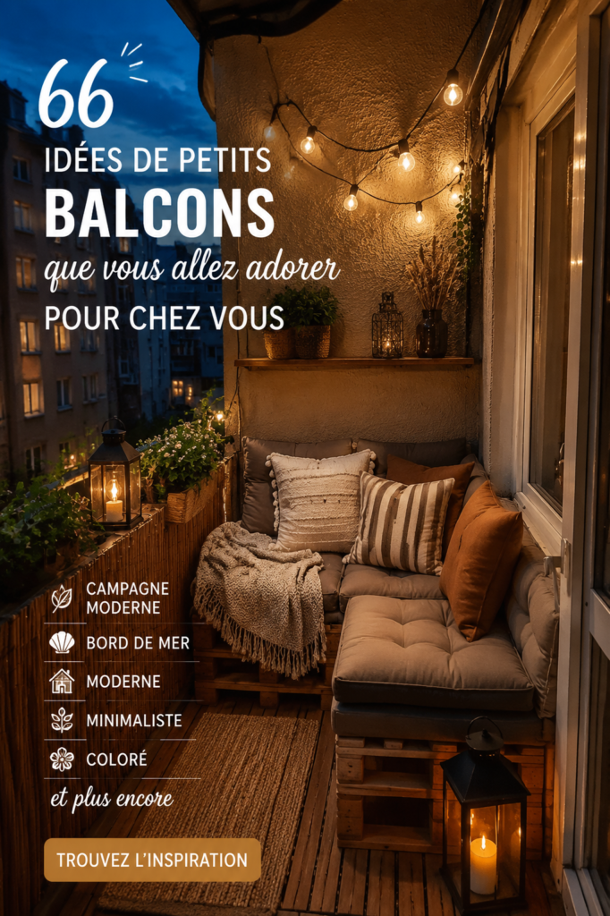 Un petit balcon joliment décoré avec des plantes et des meubles confortables