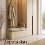 Lames Astrata en bois sur un mur décoratif