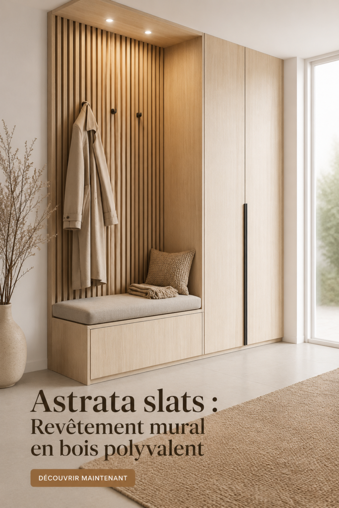Lames Astrata en bois sur un mur décoratif