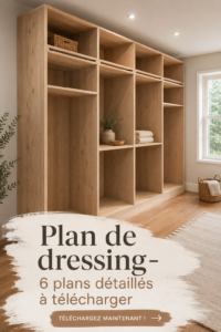 Modèle de dressing avec rangement optimisé, prêt à être téléchargé.