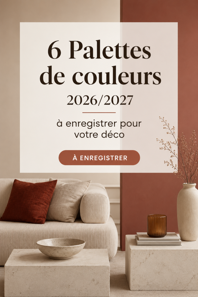 Palettes de couleurs tendance pour décoration intérieure en 2026