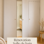 Salle de bain rénovée avec un design moderne et chaleureux