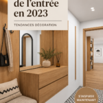 Une entrée moderne avec des couleurs tendance et des meubles pratiques en 2023