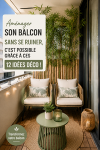 Un balcon décoré avec style et à petit prix, idéal pour se détendre.