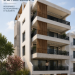 Vue du bâtiment HAB, une œuvre d'architecture moderne avec des lignes épurées et des matériaux innovants
