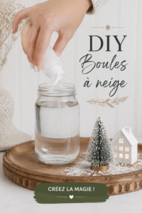 Boules à neige DIY colorées sur un fond chaleureux