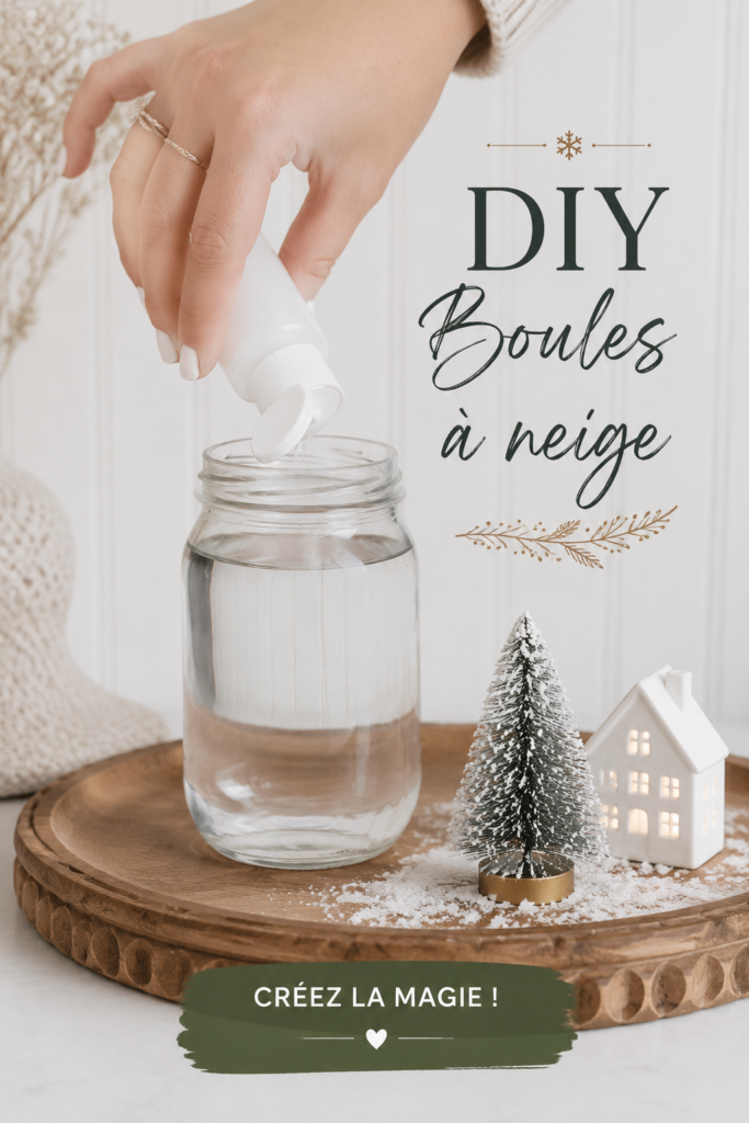 Boules à neige DIY colorées sur un fond chaleureux