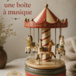 Une boîte à musique délicate avec des motifs floraux