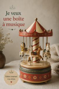 Une boîte à musique délicate avec des motifs floraux