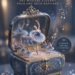 Boîte musicale élégante avec motifs de danse pour décoration intérieure