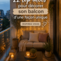 Un balcon décoré avec des plantes vertes et des meubles en bois, créant une atmosphère chaleureuse.