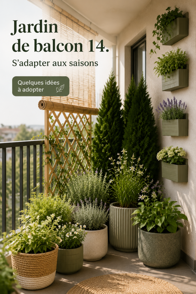 Un balcon joliment aménagé avec des plantes de saison colorées