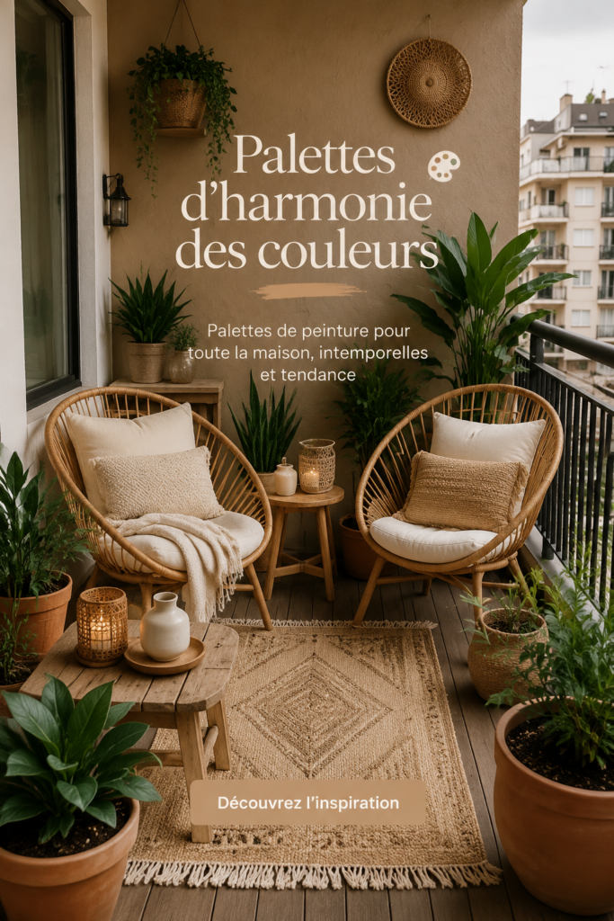 Une sélection de palettes de couleurs harmonieuses pour la décoration intérieure.