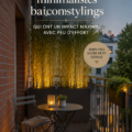 Balcon minimaliste avec des plantes et du mobilier simple
