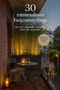 Balcon minimaliste avec des plantes et du mobilier simple