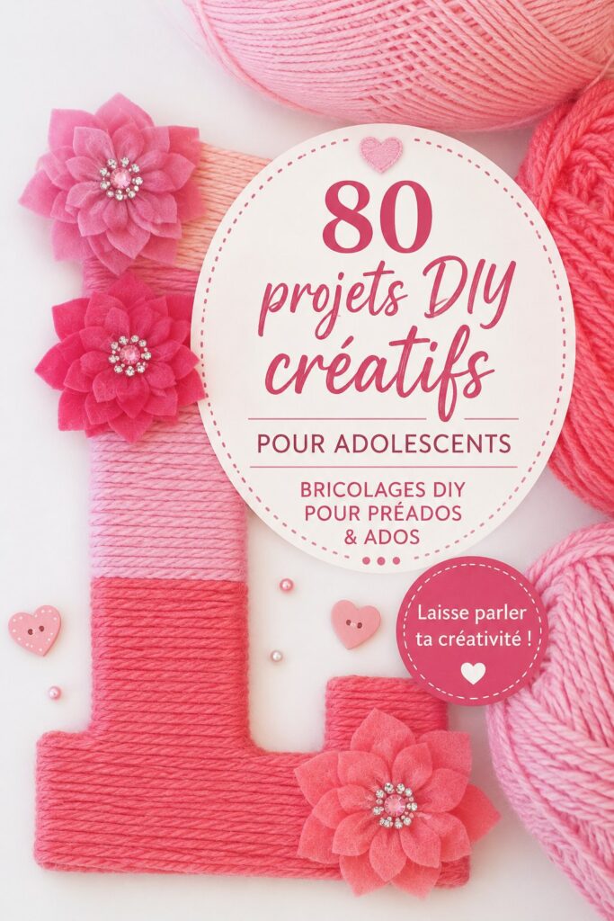 Un groupe d'adolescents réalisant des projets DIY créatifs à la maison, entourés de fournitures de bricolage.