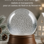 Boule en verre décorative pour Noël, prête à être téléchargée