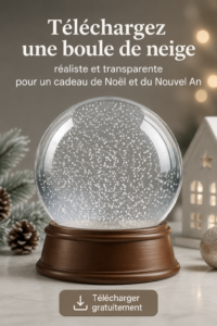 Boule en verre décorative pour Noël, prête à être téléchargée